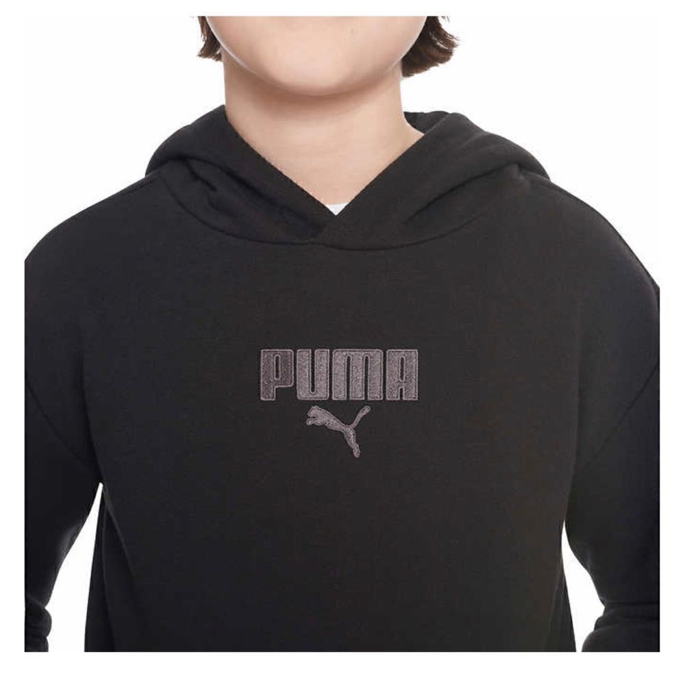 #8 PUMA Youth Fleece Sweatsuit Hoodie Jogger Set Large 14/16 Black NWT - Picture 3 of 12